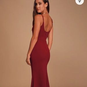 Lulus Red Wine Bridesmaids Dress Size M